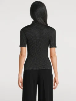 Sleek Pleats Polo Shirt