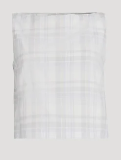 Sleeveless Top In Plaid Print