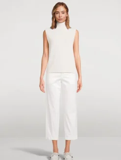 Sleeveless Wool Cashmere Turtleneck