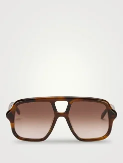 Slim Aviator Sunglasses