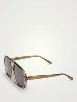 Slim Aviator Sunglasses
