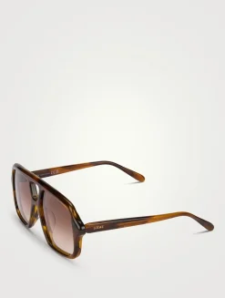 Slim Aviator Sunglasses