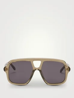 Slim Aviator Sunglasses