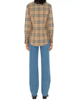 Slim Fit Check Stretch Cotton Shirt