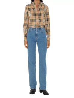 Slim Fit Check Stretch Cotton Shirt