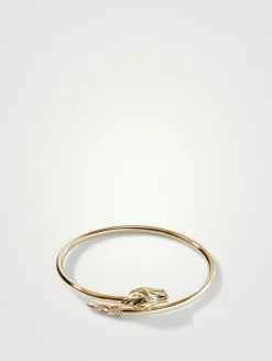 Slim Naga Cuff Bracelet With Pavé Diamonds