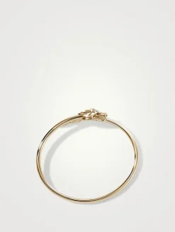 Slim Naga Cuff Bracelet With Pavé Diamonds