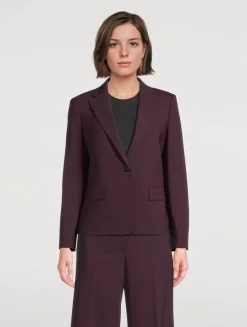 Slim Stretch Wool Blazer