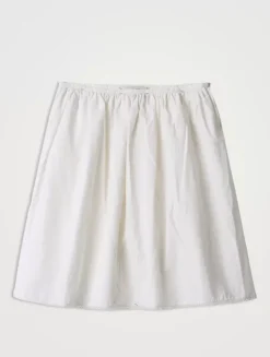 Slubbed Poplin Skirt