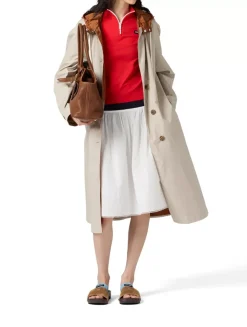 Slubbed Poplin Skirt