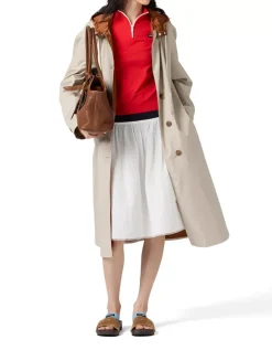 Slubbed Poplin Skirt