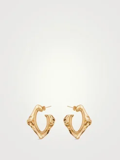 Small Abstract Hoop Earrings