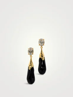 Small Bonbon Crystal Teardrop Earrings