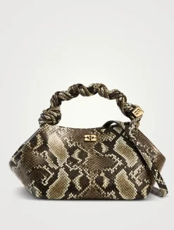 Small Bou Shoulder Bag In Snakeskin Print
