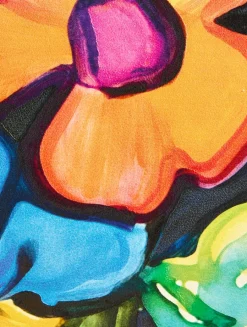 Small Cabata Leather Tote Bag In Floral Print