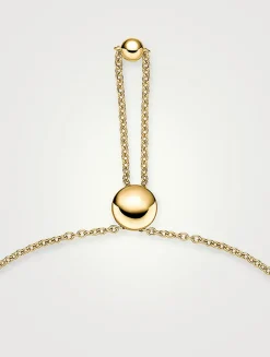 Small Cadence 18K Gold Bolo Bracelet With Diamonds