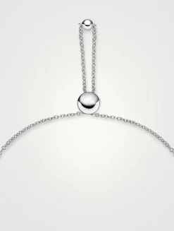 Small Cadence 18K White Gold Bolo Bracelet With Diamonds