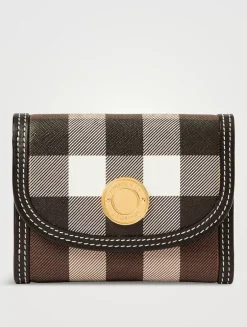 Small Check Folding Wallet