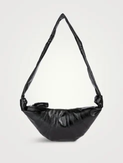 Small Croissant Canvas Shoulder Bag