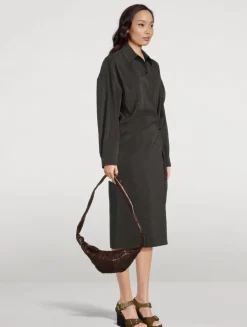 Small Croissant Canvas Shoulder Bag