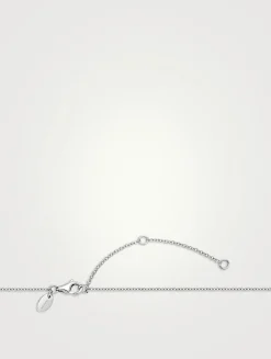 Small Essentials 18K White Gold Heart Pendant Necklace With Diamonds