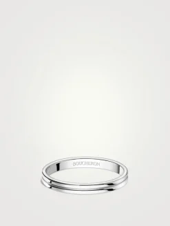 Small Godron Platinum Wedding Band