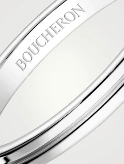 Small Godron Platinum Wedding Band