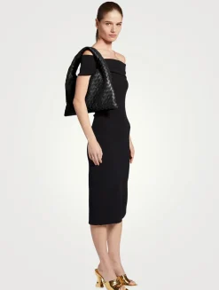 Small Hop Intrecciato Leather Shoulder Bag