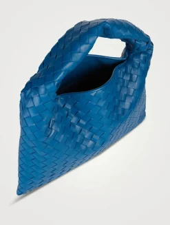 Small Hop Intrecciato Leather Shoulder Bag