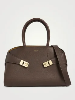 Small Hug Leather Satchel