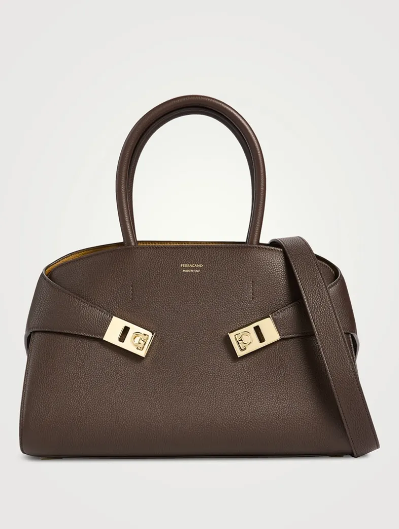 Small Hug Leather Satchel
