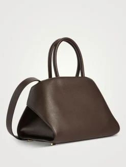 Small Hug Leather Satchel