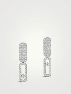 Small Imperial Move 18K Gold Earrings With Diamonds