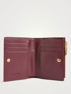 Small Intrecciato Leather Bifold Wallet
