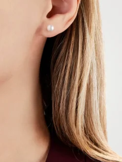 Small 18K Yellow Gold Pearl Stud Earrings