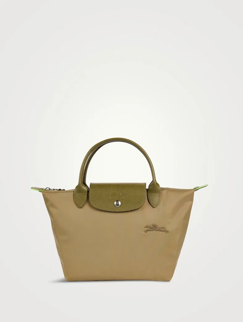 Small Le Pliage Green Top Handle Bag