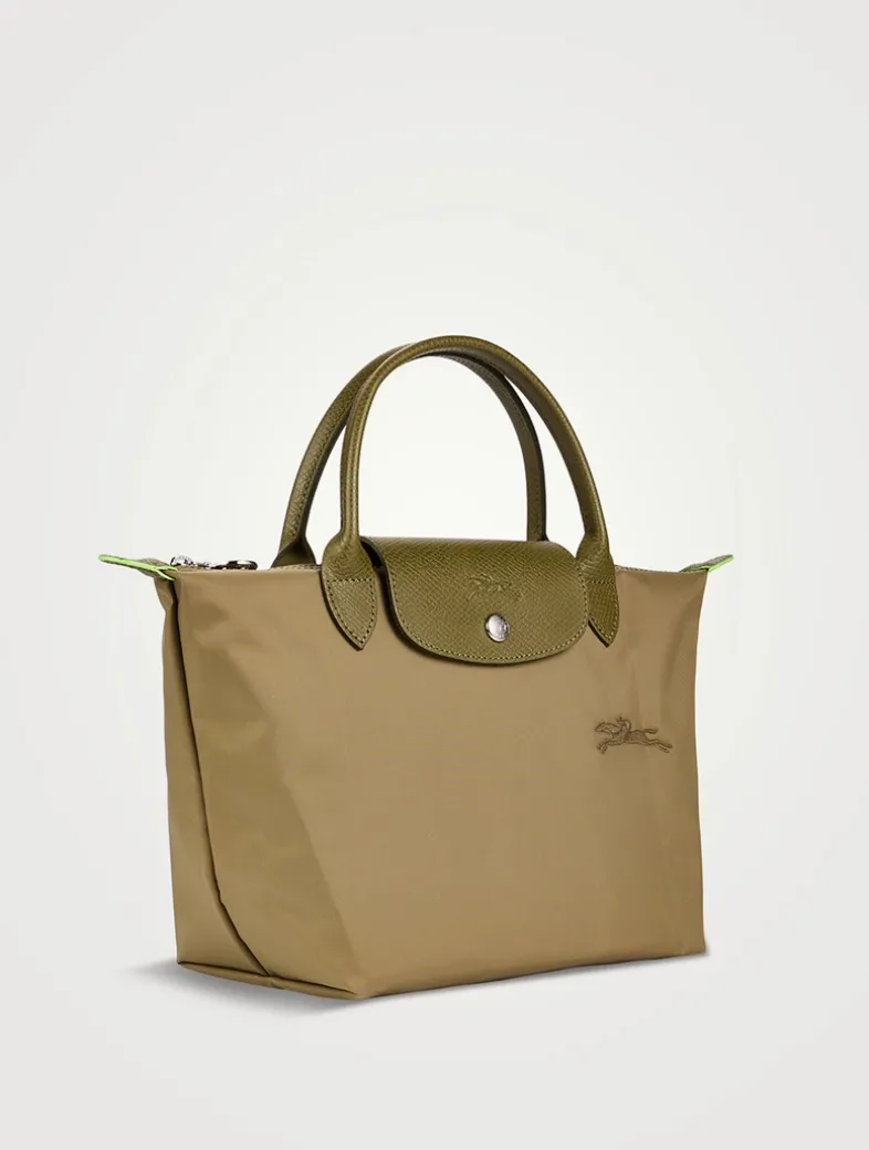 Small Le Pliage Green Top Handle Bag