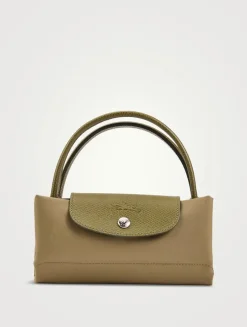 Small Le Pliage Green Top Handle Bag