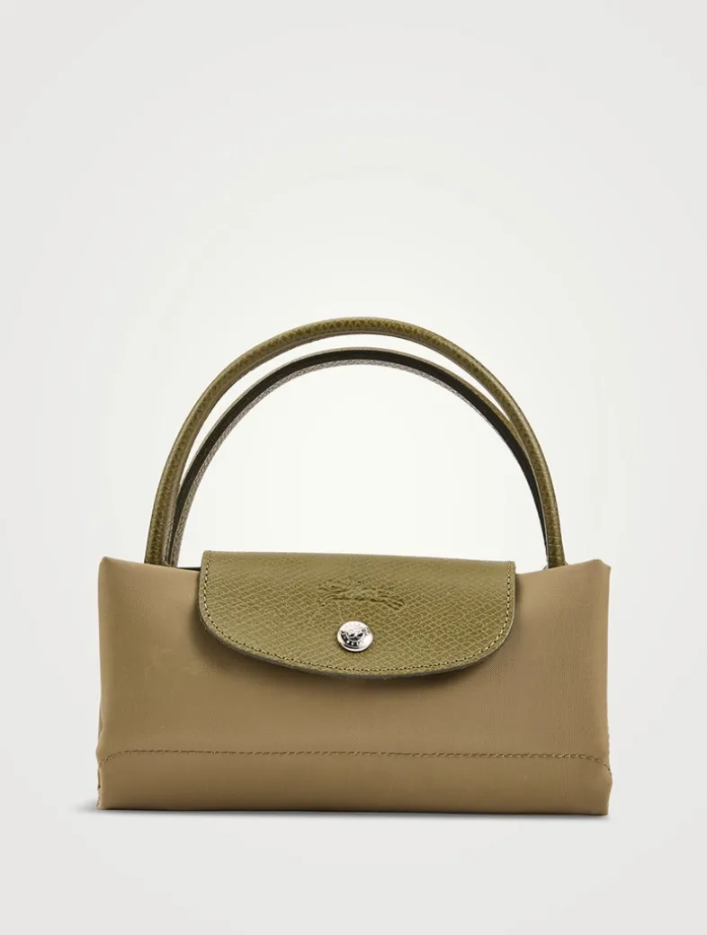Small Le Pliage Green Top Handle Bag