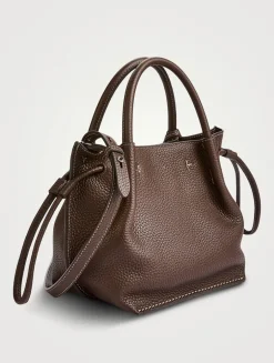 Small Leather Bucket Bag