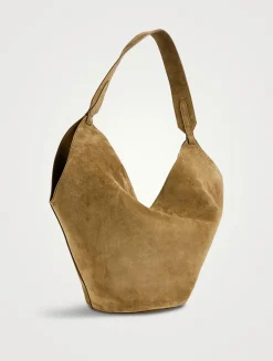 Small Lotus Suede Tote Bag