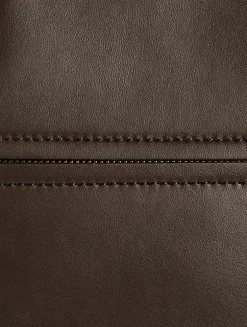 Small Magenta Leather Bucket Bag