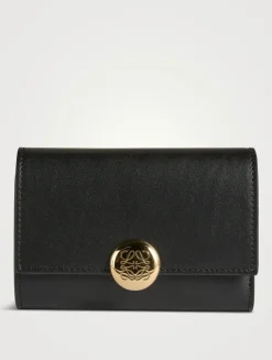 Small Pebble Leather Wallet