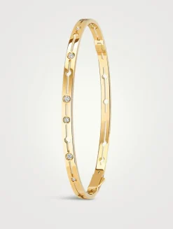 Small Pulse 18K Gold Bracelet With Diamonds
