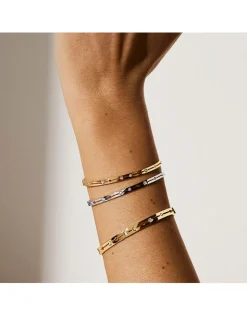 Small Pulse 18K Gold Bracelet With Diamonds