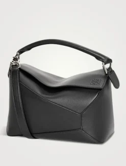 Small Puzzle Edge Leather Bag