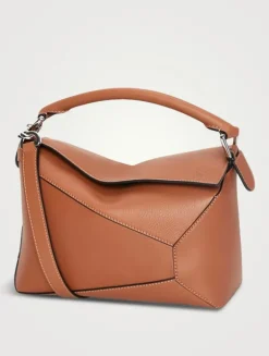 Small Puzzle Edge Leather Bag