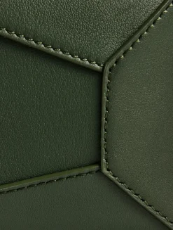 Small Puzzle Edge Leather Bag