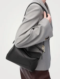 Small Puzzle Edge Leather Bag