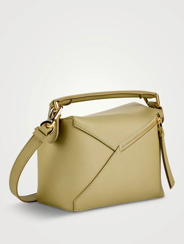 Small Puzzle Edge Leather Bag